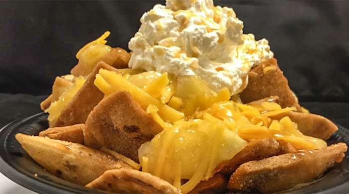 The Rockies offer apple pie nachos.